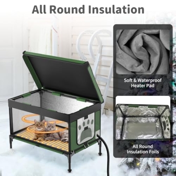 Unbreakable Heated Cat House for Outdoor Cats in Winter
