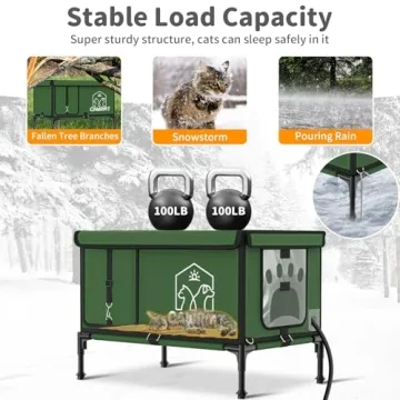 Unbreakable Heated Cat House for Outdoor Cats in Winter