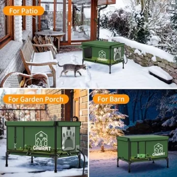 Unbreakable Heated Cat House for Outdoor Cats in Winter