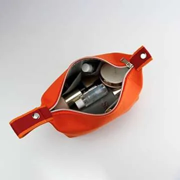 TOPASION Fashion Portable Canvas Makeup Bag, Cosmetic Bag Organizer, Travel Toiletry Bag for Women a...