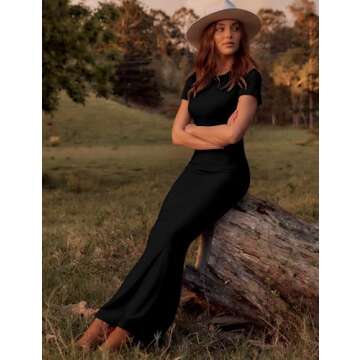 LOMON Bodycon Dresses for Women Elegant Summer Maxi Casual 2024 Long Elegant Trendy Ladies Dress Jun...