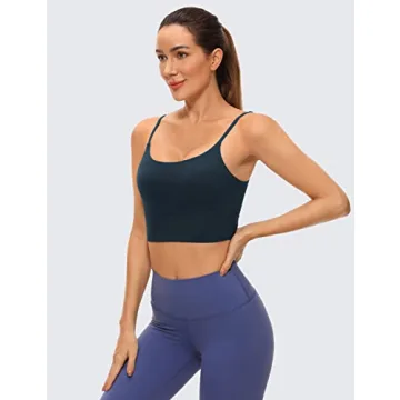 CRZ YOGA Adjustable Longline Sports Bra for Women