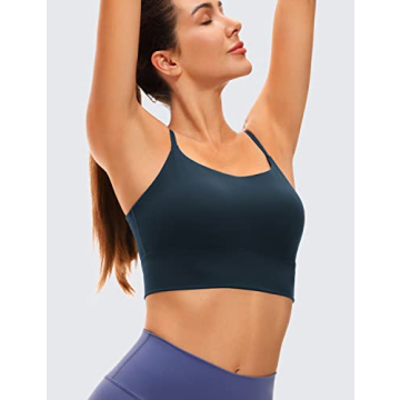CRZ YOGA Adjustable Longline Sports Bra for Women
