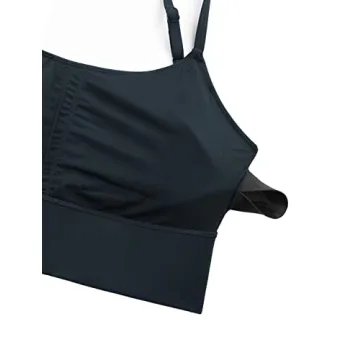 CRZ YOGA Adjustable Longline Sports Bra for Women