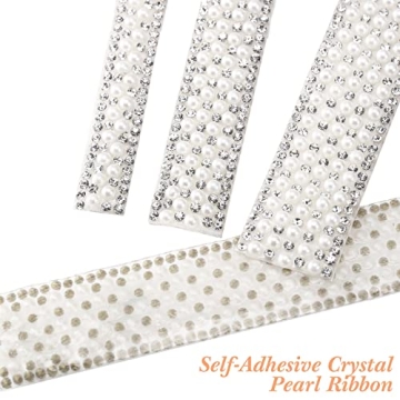 Outus Pearl Stickers 3 Rolls Self-Adhesive for DIY Crafts