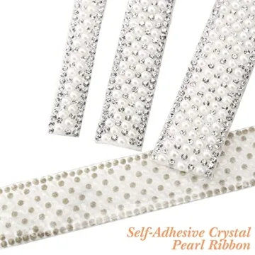 Outus Pearl Stickers 3 Rolls Self-Adhesive for DIY Crafts