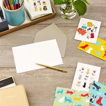 Hallmark Blank Cards Assortment, Dogs and Cats (36 Assorted Note Cards with Envelopes)