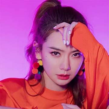 DIYANMMY Boho Unique Elegant Colorful Fur Ball Dangle Drop Earrings Trendy Personalized Exaggeration...