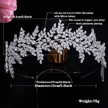 Jorsnovs Cubic Zirconia Bridal Tiara for Stunning Occasions