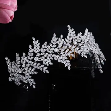 Jorsnovs Cubic Zirconia Bridal Tiara for Stunning Occasions
