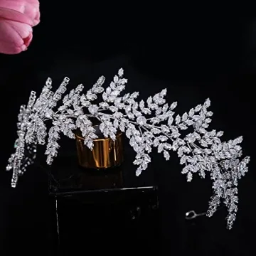 Jorsnovs Cubic Zirconia Bridal Tiara for Stunning Occasions
