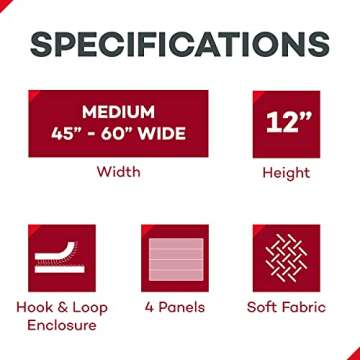 Dealmed Medium Abdominal Binder 4-Panel, 12", 45" – 60” Waist Compression Wrap for Women and Men...