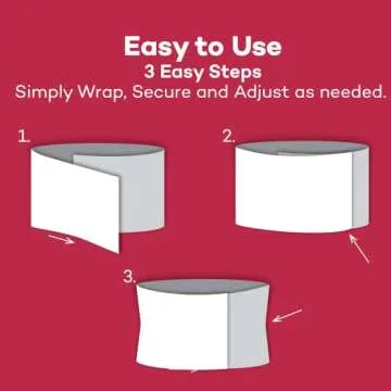 Dealmed Medium Abdominal Binder 4-Panel, 12", 45" – 60” Waist Compression Wrap for Women and Men to Stabilize Core and Improve Muscle Tone