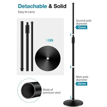 InnoGear Microphone Stand Adjustable Portable Heavy Duty