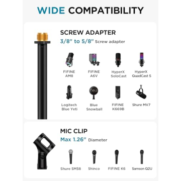 InnoGear Microphone Stand Adjustable Portable Heavy Duty