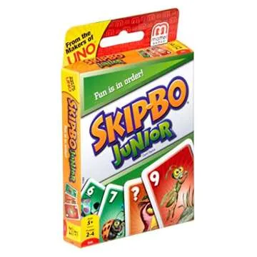 Mattel Games Skip-Bo Junior Sequencing Card Game for 2 to 4 Players Ages 5 Years and Older