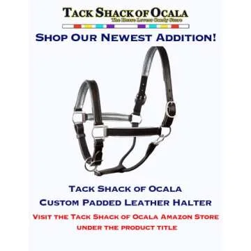 Tack Shack of Ocala Leather Halter with Customized Engraved Name Plate (Horse)