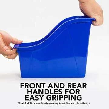 Storex Large Interlocking Book Bin - 6-Pack Teal