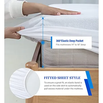 Waterproof Queen Mattress Protector Noiseless Breathable Cover