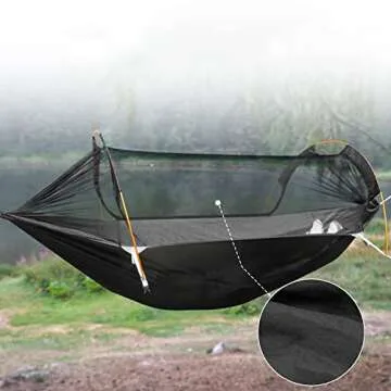 Lightweight Camping Hammock with Mosquito Net and Rainfly