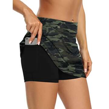 LouKeith Tennis Skirts for Women Golf Athletic Activewear Skorts Mini Summer Workout Running Shorts ...