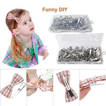 HiJeaton 60Pcs Duck Bill Hair Clips Metal Styling Hair Clips, Alligator Curl Clips, Single Prong Hair Clip for Thick Hair Sectioning, Salon, Bows DIY (Small)