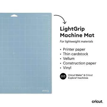 Cricut LightGrip Cutting Mats - 3 Count for Easy Crafting with Protective Film