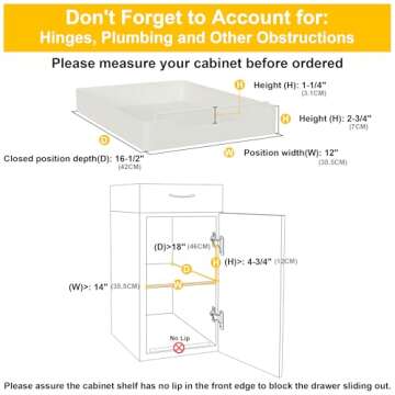 2 Pack Pull Out Cabinet Organizer, Heavy Duty Slide Out Pantry Shelves with Fixed Adhesive Nano Tapes, Pull Out Drawers for Kitchen, Bathroom, Living Room, Office, Home Cabinets, Off-White