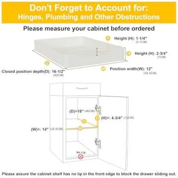 2 Pack Pull Out Cabinet Organizer, Heavy Duty Slide Out Pantry Shelves with Fixed Adhesive Nano Tapes, Pull Out Drawers for Kitchen, Bathroom, Living Room, Office, Home Cabinets, Off-White