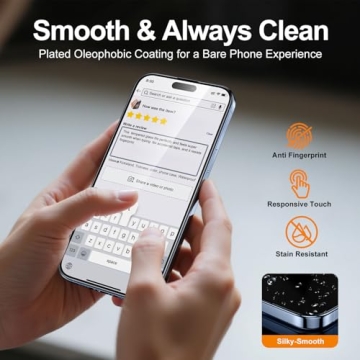 BossKiss iPhone 15/16 Screen Protector - Shatterproof & HD Clear