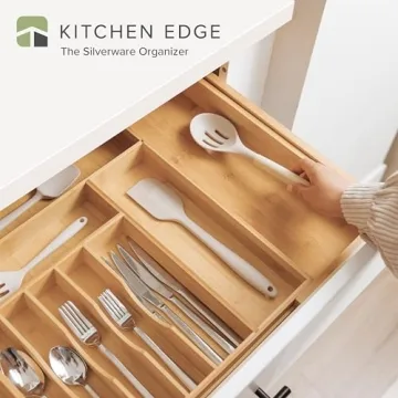 KitchenEdge Expandable Silverware Organizer for Efficient Storage