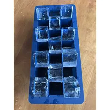 ClearlyFrozen High Capacity (21 x 1.3 Inch) Home Clear Ice Cube Tray/Ice Cube Maker with Multi-Size ...