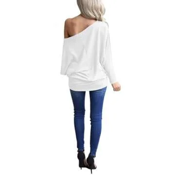 Stylish Lacozy Off Shoulder Women's Tunic Tops