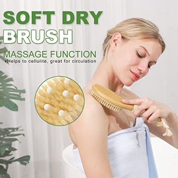 Eco-Friendly AIFEIVICO Dry Brushing Body Brush Set