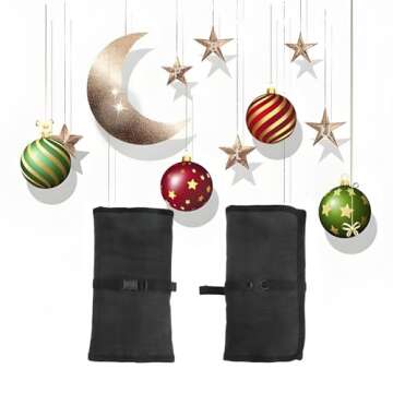 Patu Roll Up Electronics Accessories Travel Gear Organizer Case, Black - Portable Universal External...