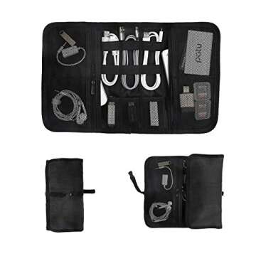 Patu Roll Up Travel Gear Organizer Case - Black Portable