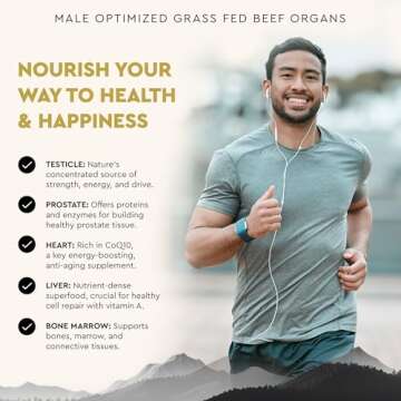 Ancestral Supplements Mofo, Supplements for Men, Support for Test and Energy Levels and Overall Men's Health and Wellness, Non-GMO Grass Fed Beef Organ Supplement with Liver, No Fillers, 180 Capsules