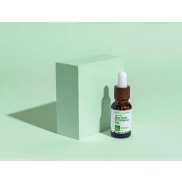 Kreyol Essence - Haitian Moringa Oil 15 Ml - For Face, Hair and Body, 40 Antioxidants, Behenic, Oleic Acid and Vitamin C, For All Skin Types, Natural Ingredients