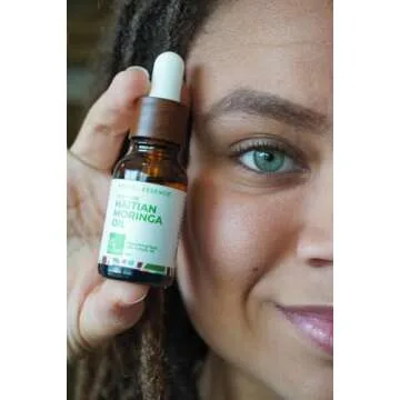 Kreyol Essence - Haitian Moringa Oil 15 Ml - For Face, Hair and Body, 40 Antioxidants, Behenic, Oleic Acid and Vitamin C, For All Skin Types, Natural Ingredients