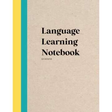 Language Learning Notebook - Minimalist Journal to Track Progress