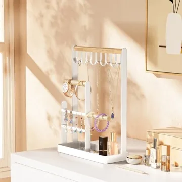 ProCase Necklace Organizer with Ring Tray - 4-Tier Design