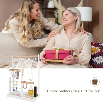 ProCase Necklace Organizer with Ring Tray - 4-Tier Design