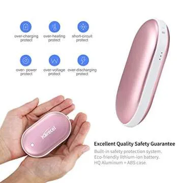 Karecel Rechargeable Electric 5200mAh Powerbank Reusable, Portable USB Hand Warmer Heater Battery Pocket Warmer, Best Gifts for Men and Women in Cold Winter