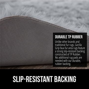 Gorilla Grip Fluffy Faux Fur Rug 4x6 Machine Washable Soft
