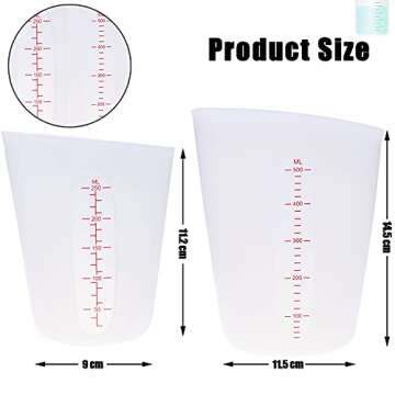 SKPPC Silicone Measuring Cups for Arts and Crafts