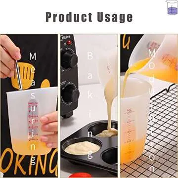 SKPPC Silicone Measuring Cups for Arts and Crafts