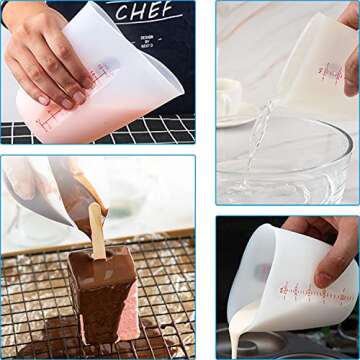 SKPPC Silicone Measuring Cups for Arts and Crafts