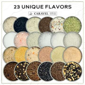 Sea Salt Gift Set 4-Pack - Infused, Smoked, Spicy and Natural Salt Sampler Collections - 23 Flavors ...
