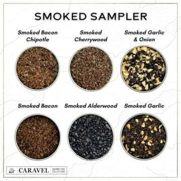 Sea Salt Gift Set 4-Pack - Infused, Smoked, Spicy and Natural Salt Sampler Collections - 23 Flavors with Reusable Tins- Great Gifts for Everyone - Caravel Gourmet