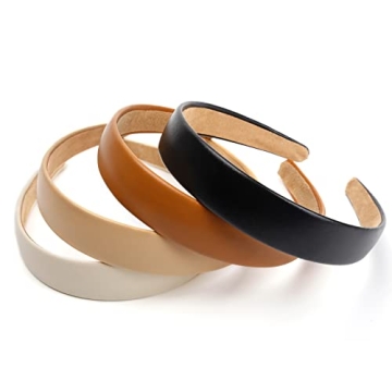 WOVOWOVO Chic Leather Headbands - Stylish Comfort For All